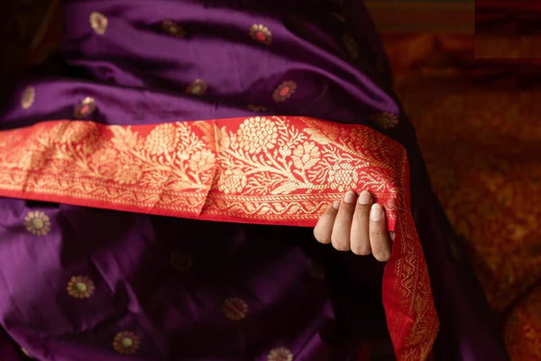 Purple Paithani Silk Saree | Festival & Ceremony Wear