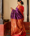Purple Paithani Silk Saree | Festival & Ceremony Wear