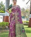 Purple Paithani Silk Saree | Traditional Wedding Wear