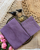 Purple Rangoli Crush Saree with Sequin Bits Blouse | RD VIAANA