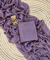Purple Rangoli Crush Saree with Sequin Bits Blouse | RD VIAANA
