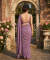 Purple Rangoli Crush Saree with Sequin Bits Blouse | RD VIAANA