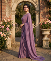 Purple Rangoli Crush Saree with Sequin Bits Blouse | RD VIAANA