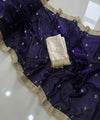 Purple Space Satin Sequence Work Saree for Party & Wedding | RD APEXA