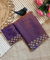 Purple Space Silk Jarkan Work Saree for Wedding & Party | RD TAMANAH