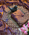 Purple Space Silk Jarkan Work Saree for Wedding & Party | RD TAMANAH