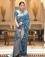 Rama Banarasi Silk Saree | Ethnic Wear for Women