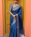 Rama Banarasi Silk Saree | Ethnic Wear for Women