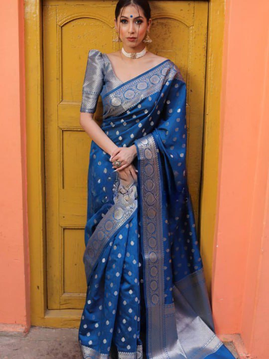 Rama Banarasi Silk Saree | Ethnic Wear for Women