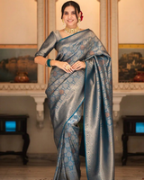 Rama Banarasi Silk Saree | Festival & Ceremony Wear