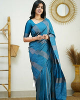 Rama Banarasi Silk Saree | Festive & Party Wear