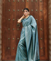 Rama Banarasi Silk Saree | Traditional Zari Weave
