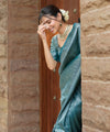 Rama Banarasi Silk Saree | Traditional Zari Weave
