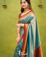 Rama Banarasi Silk Saree | Wedding & Festive Wear