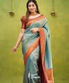 Rama Banarasi Silk Saree | Wedding & Festive Wear