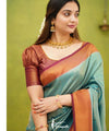 Rama Banarasi Silk Saree | Wedding & Festive Wear