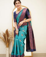 Rama Banarasi Silk Saree | Wedding & Reception Wear