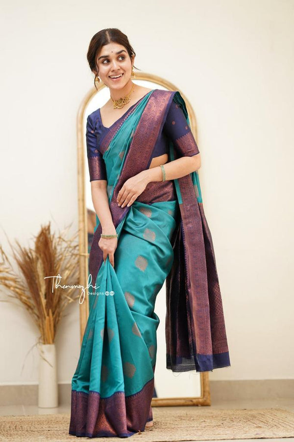 Rama Banarasi Silk Saree | Wedding & Reception Wear detail view