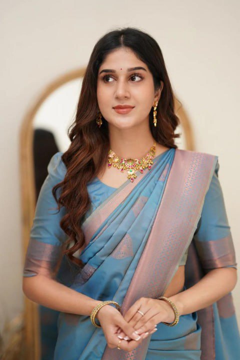 Rama Banarasi Silk Saree | Wedding & Reception Wear