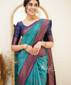 Rama Banarasi Silk Saree | Wedding & Reception Wear