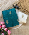 Rama Chiffon Party Wear Saree with Siroski & Moti Work | RD KHUSHI
