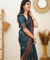 Rama Jacquard Silk Saree | Ethnic Wear for Women