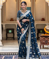 Rama Jacquard Silk Saree | Traditional Wedding Wear