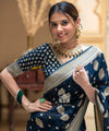 Rama Jacquard Silk Saree | Traditional Wedding Wear