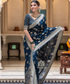 Rama Jacquard Silk Saree | Traditional Wedding Wear