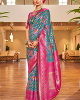 Rama Paithani Silk Saree | Festive & Party Wear