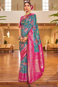 Rama Paithani Silk Saree | Festive & Party Wear