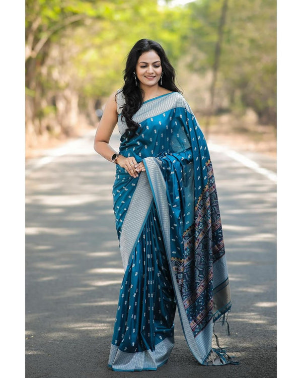 Rama Paithani Silk Saree | Wedding & Reception Wear