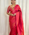 Rani Pink Banarasi Silk Saree | Bridal & Festive Wear