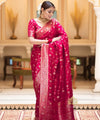 Rani Pink Banarasi Silk Saree | Ethnic Wear for Women