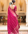 Rani Pink Banarasi Silk Saree | Ethnic Wear for Women