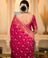 Rani Pink Banarasi Silk Saree | Ethnic Wear for Women