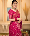 Rani Pink Banarasi Silk Saree | Ethnic Wear for Women