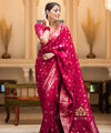Rani Pink Banarasi Silk Saree | Ethnic Wear for Women