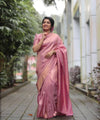 Rani Pink Banarasi Silk Saree | Festive & Party Wear