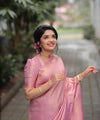 Rani Pink Banarasi Silk Saree | Festive & Party Wear