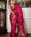 Rani Pink Banarasi Silk Saree | Wedding & Festive Wear
