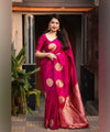 Rani Pink Banarasi Silk Saree | Wedding & Festive Wear