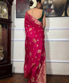 Rani Pink Banarasi Silk Saree | Wedding & Festive Wear