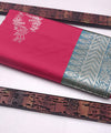 Rani Pink Banarasi Silk Saree | Wedding & Reception Wear