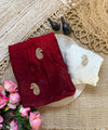 Rani Pink Chiffon Party Wear Saree with Siroski & Moti Work | RD KHUSHI