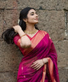 Rani Pink Cotton Saree | Festival & Ceremony Wear