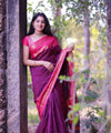 Rani Pink Jacquard Silk Saree | Bridal & Festive Wear