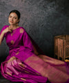 Rani Pink Jacquard Silk Saree | Ethnic Wear for Women