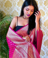 Rani Pink Jacquard Silk Saree | Festival & Ceremony Wear