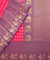 Rani Pink Jacquard Silk Saree | Rich Zari Border Saree